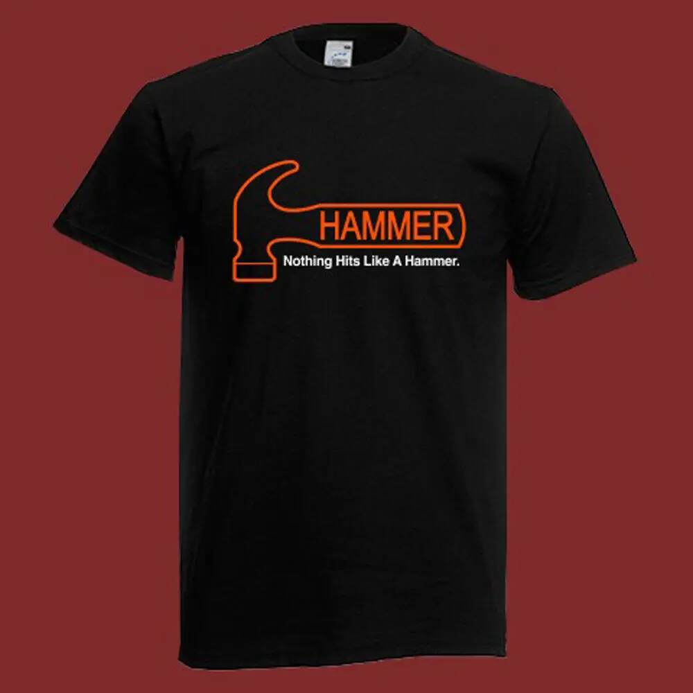 Hammer Bowling Men\'S Black T-Shirt Size S-6Xl