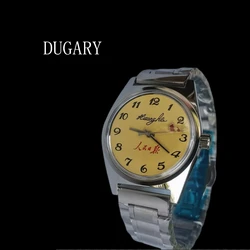 DUGARY man Fashion Steel strap Manual mechanical watch 7210 Movement 36mm vintage Wristwatch brand metal Relogio Masculino