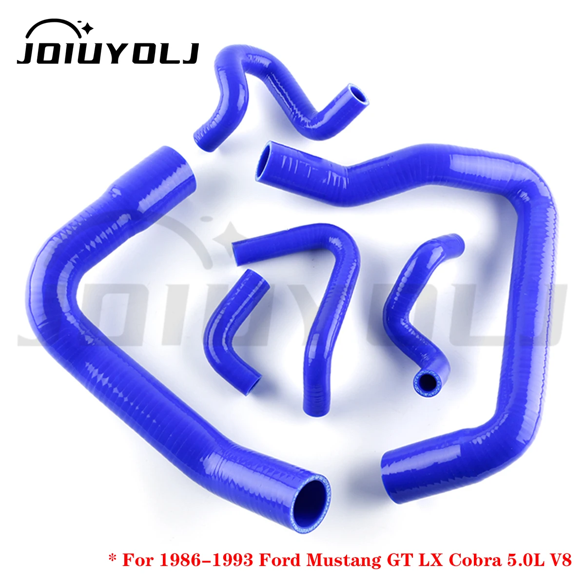 

6Pcs Silicone Radiator Coolant Hose Kit For 1986-1993 Ford Mustang GT LX Cobra 5.0L V8