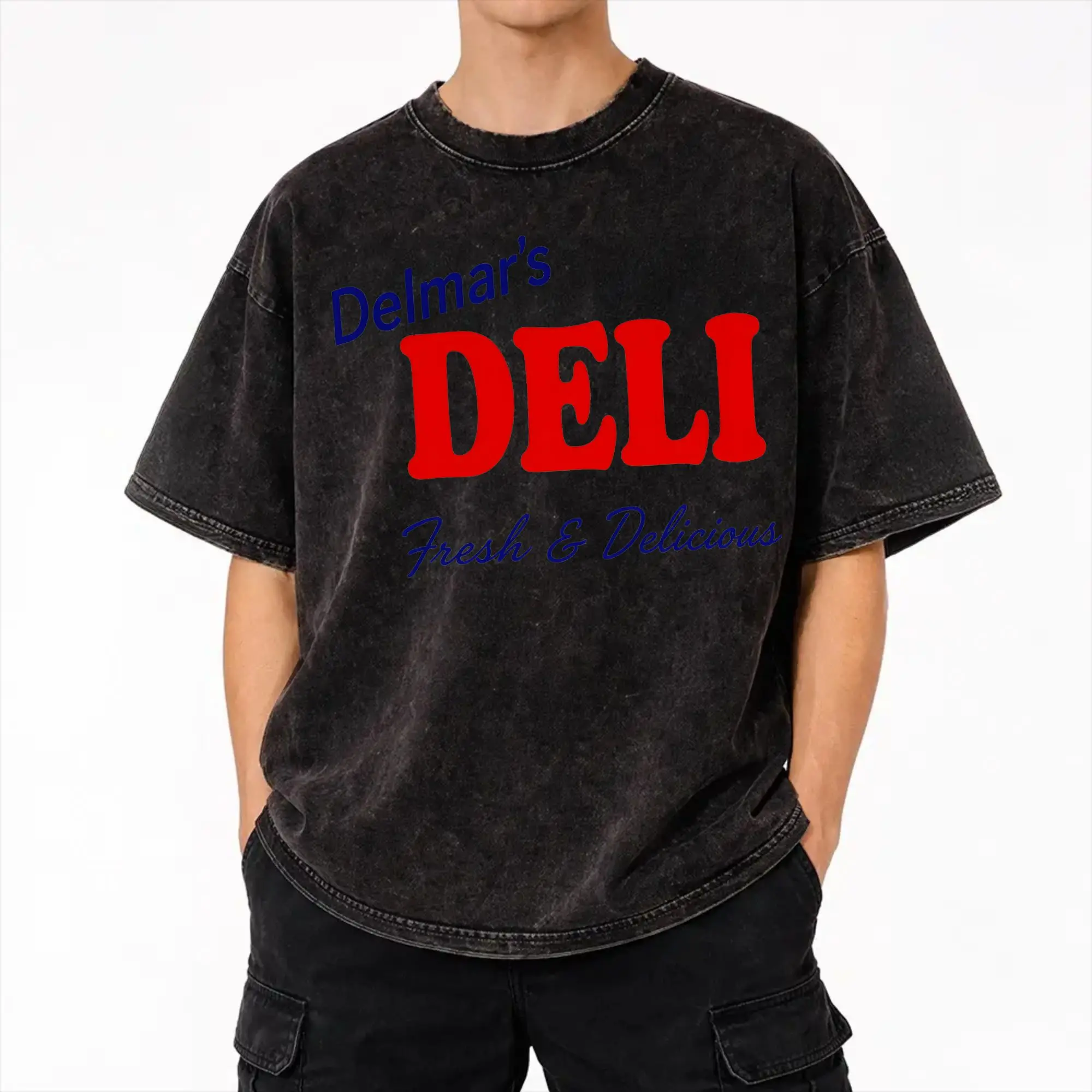 Peter Parker's Delmar's Deli  Merch Washed T Shirt for Men Women Streetwear Hip Hop T-Shirt Graphic Printed  Tees 100% Cotton