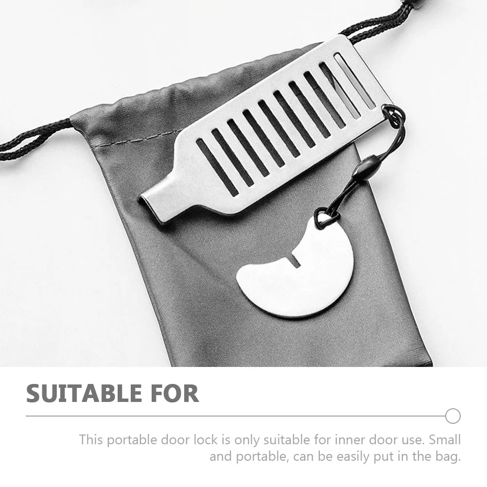 

Portable Travel Door Lock Safety Stoppers Latch Stainless Steel Hotel Room Security Devices For Inner Doors Girls Home Use Door