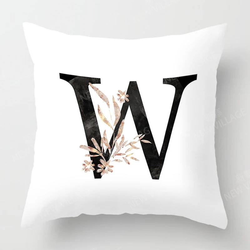 Nordic fall home decor autumn throw pillow case sofa Cushion cover velvet modern 45x45cm 45*45 50x50 60x60 40x40 50*50 letter
