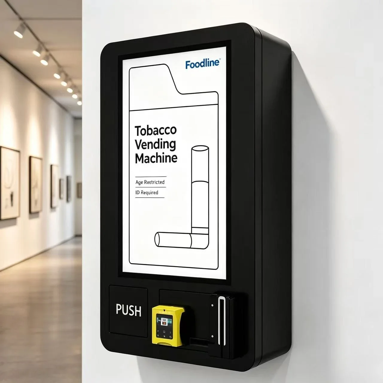 21.5 Inch Touch Screen Age-Verified Mini Vending Machine Wall-Mounted Tobacco & Condom Dispenser Wholesale