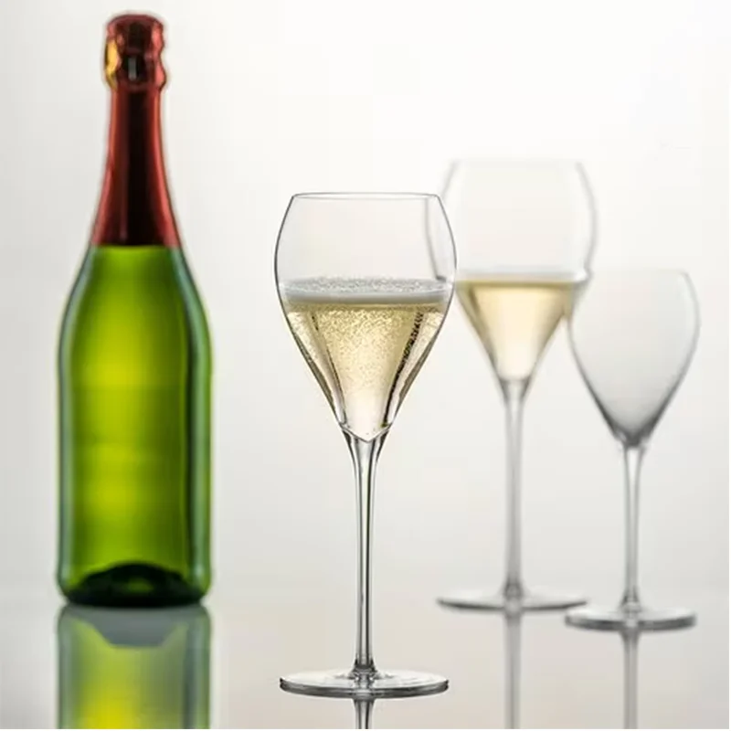 

Premium Crystal Champagne Glasses Set of 2, 325ml, Elegant Stemmed Sparkling Wine Glasses for Celebrations