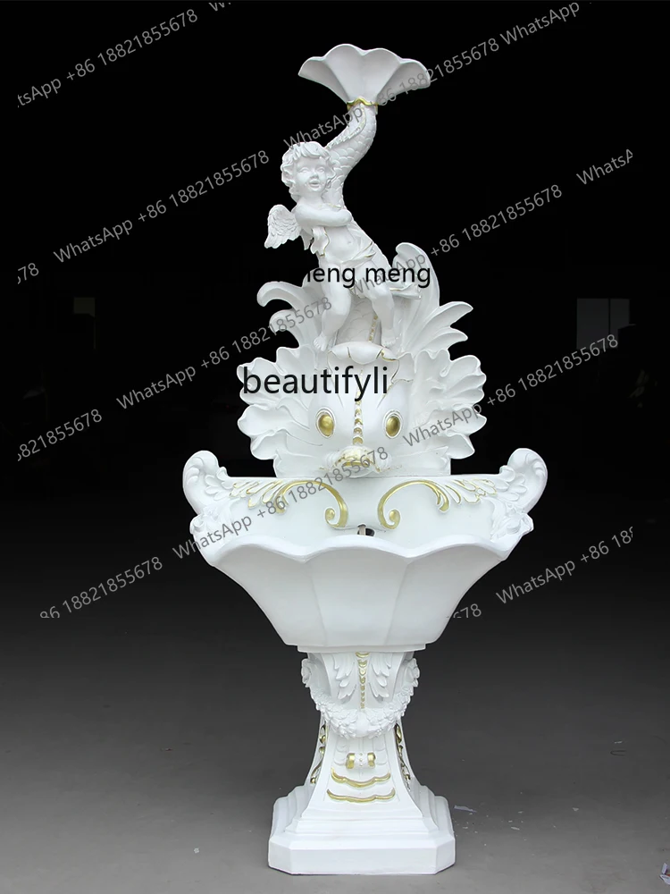 X  European-Style Artificial Mountain and Fountain Living Room Villa Courtyard Spray Pond Waterscape Floor Ornaments