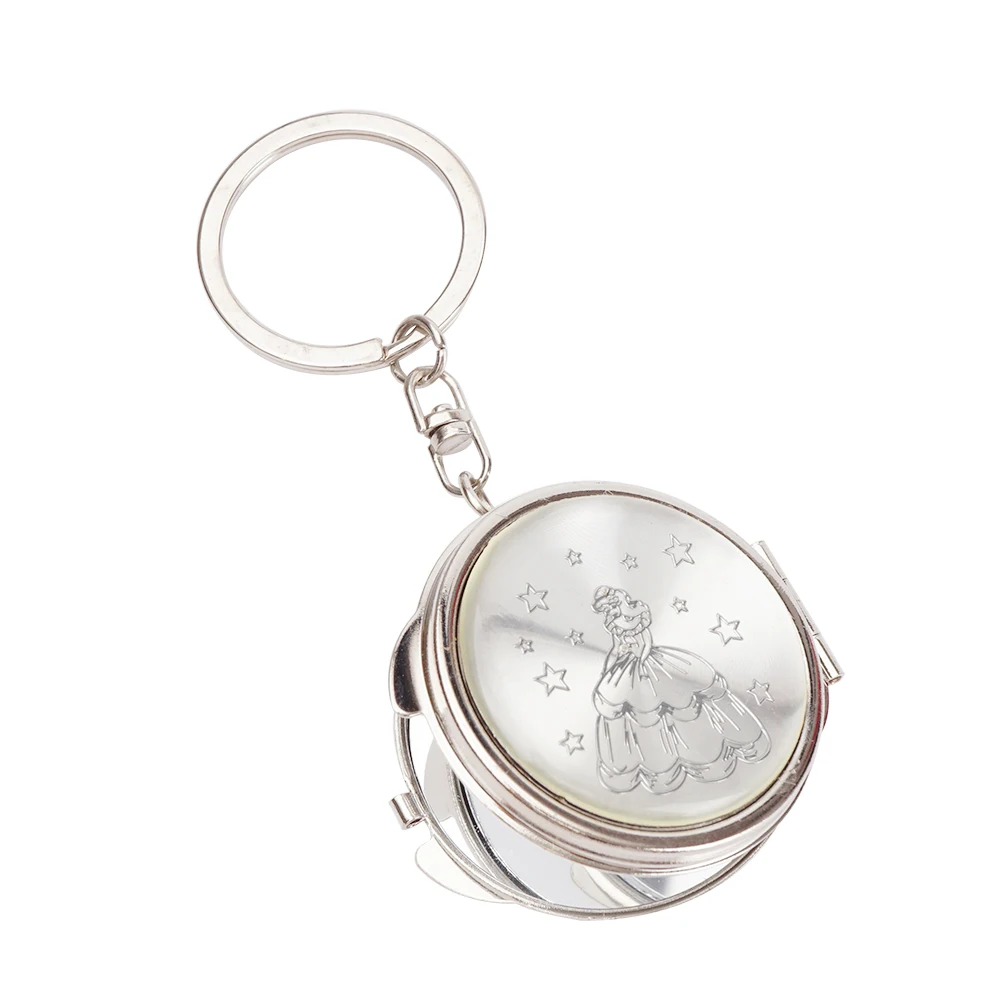 12 Uds Quinceañera llavero de espejo compacto Mis Quince Años/Dulce 15/Dulce dieciséis recuerdos de fiesta/Regalo de cumpleaños Floral/Pequeño llavero