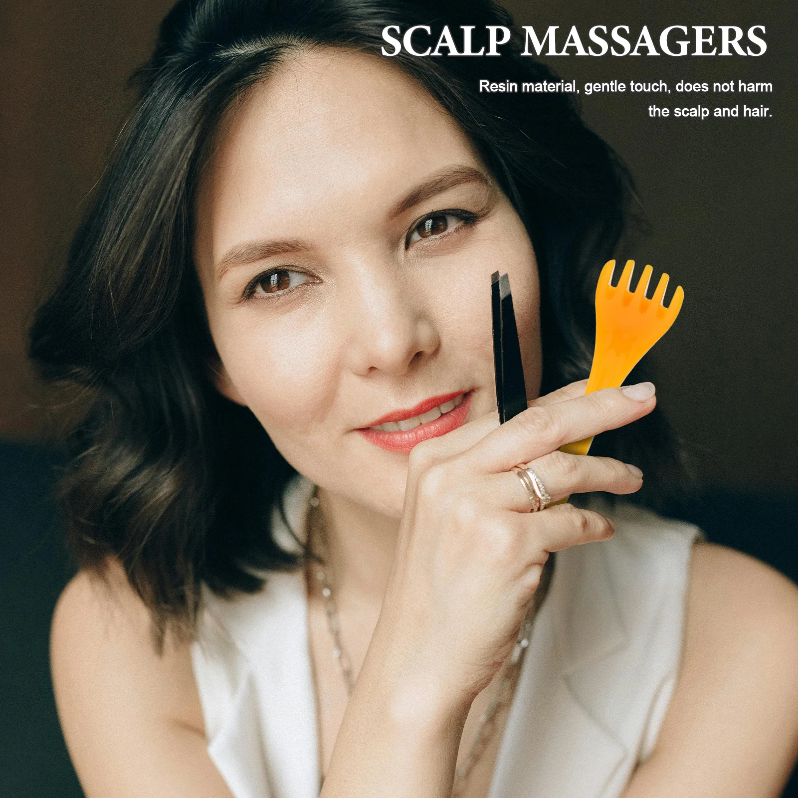 3 Stuks Draagbare Handheld Hoofdhuid Massagers Hars Vijf Klauw Ontwerp Multifunctionele Hoofdkrabber Voor Dagelijkse Hoofdhuidverzorging En