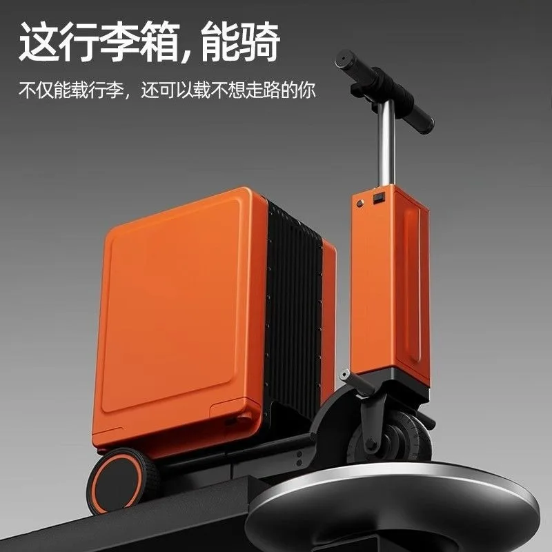 

Adults Can Ride 20 Inches To Board The Plane and Board The Smart Suitcase.