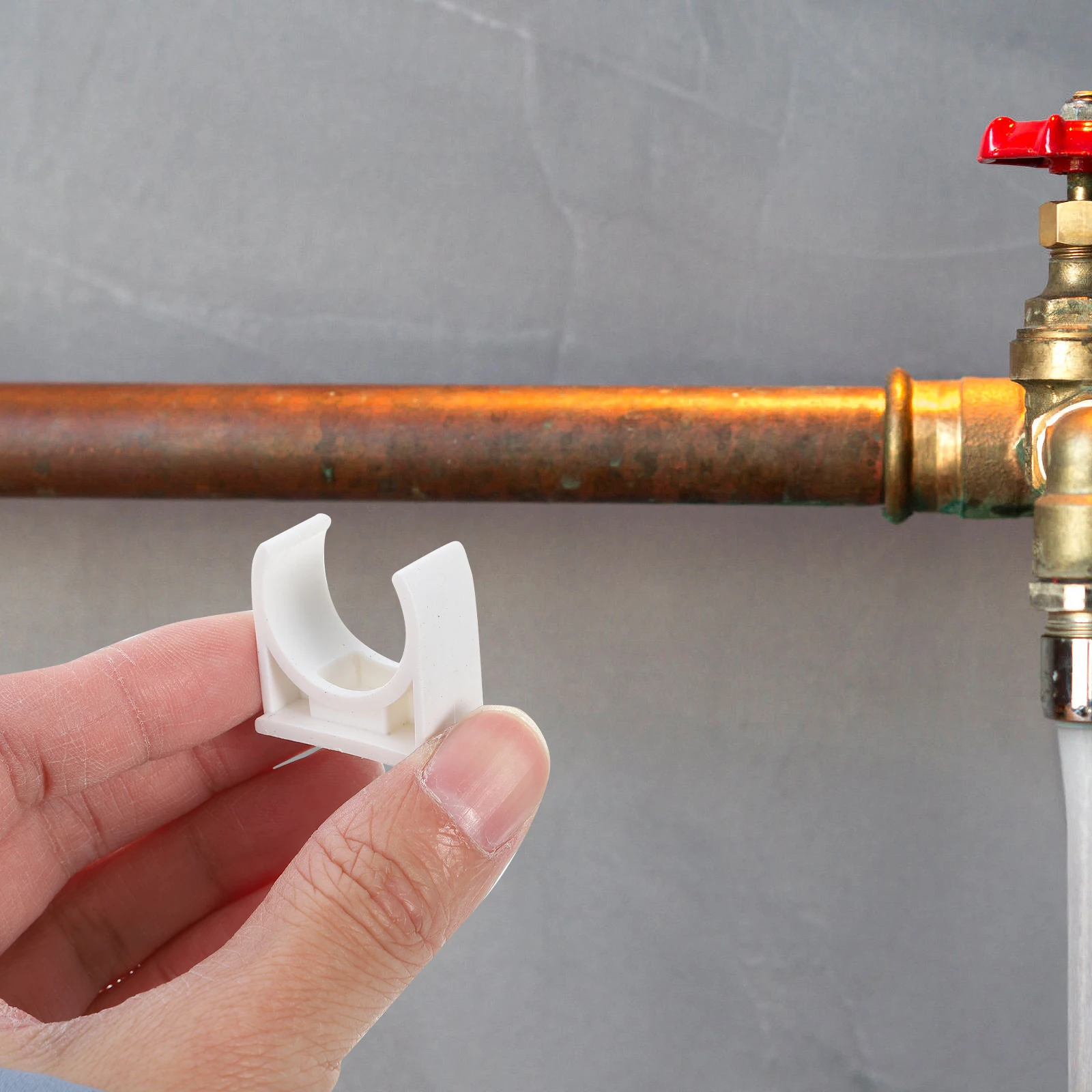 

50pcs Pvc Pipe Clamps U-Shaped Support Clips Durable Water Pipe Mounting Brackets Tube Clamp Fixing Holders For Woodworking