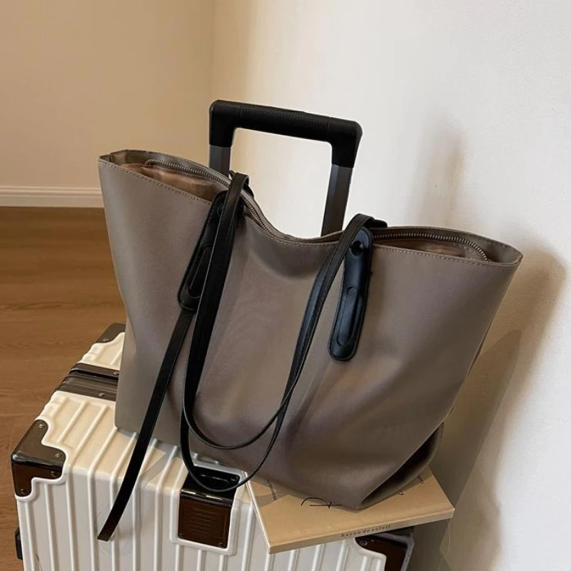 

Оксфордская большая сумка для женщин, сумки на плечо, большая вместимость, простые сумки для покупок, повседневная, универсальная сумка подмышками, сумка Женская Bolsos