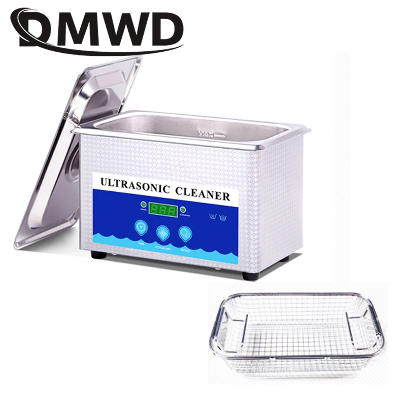 900ml Digital Ultrasonic Cleaner Sonicator Stainless Steel Bath Glasses Jewelry Degas Ultrasound Wave Cleaning Machine Washer EU