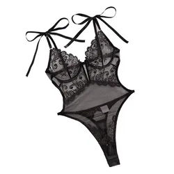MUZISKAT Fashion Lingerie 2025 Lace Embroidery See Through Sexy Seductive Shapewear Bodysuit Onlyfans