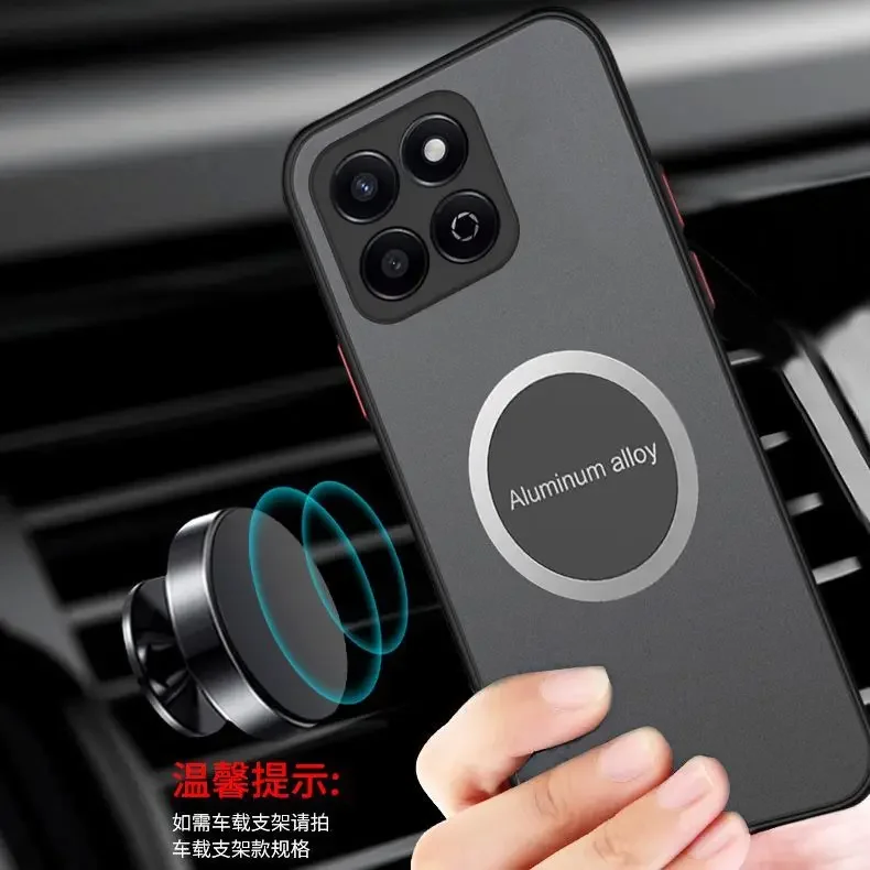 Case For Honor X7C Luxury Matte Skin Feel Magnetic Phone Cover For Honor 200 Smart X 7C Lightweight and Shockproo Bumper Funda