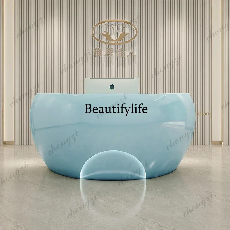 D132 Beauty Salon Barber Clothing Store Bar Dance Training Company Front Desk Paint Reception Desk Home Office Desk