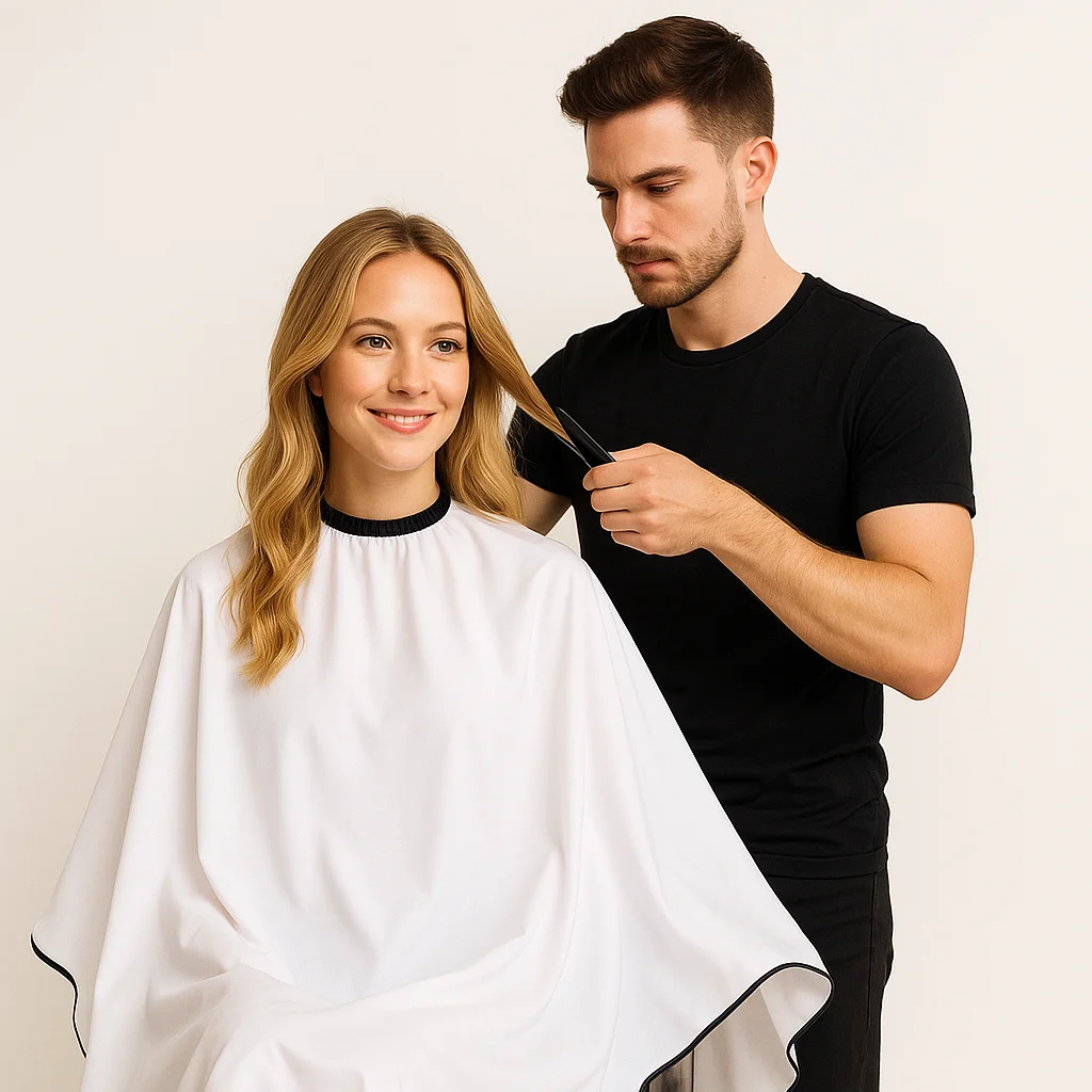 

140*120cm Hair Cutting Gown Barber Salon Gown Cape Hairdresser Hair Cutting Waterproof Cloth Tools Hairdressing Dress Cape Apron