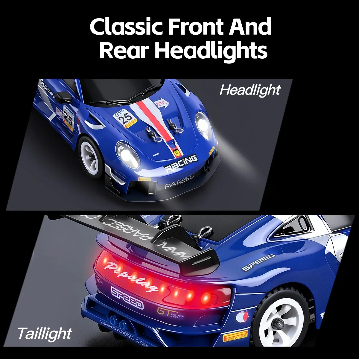 WLtoys 284019-A 284191 1:28 2,4G RC coche con luces LED 4WD Gyro 30 KM/H coche de Control remoto todoterreno vehículo de deriva juguetes para chico