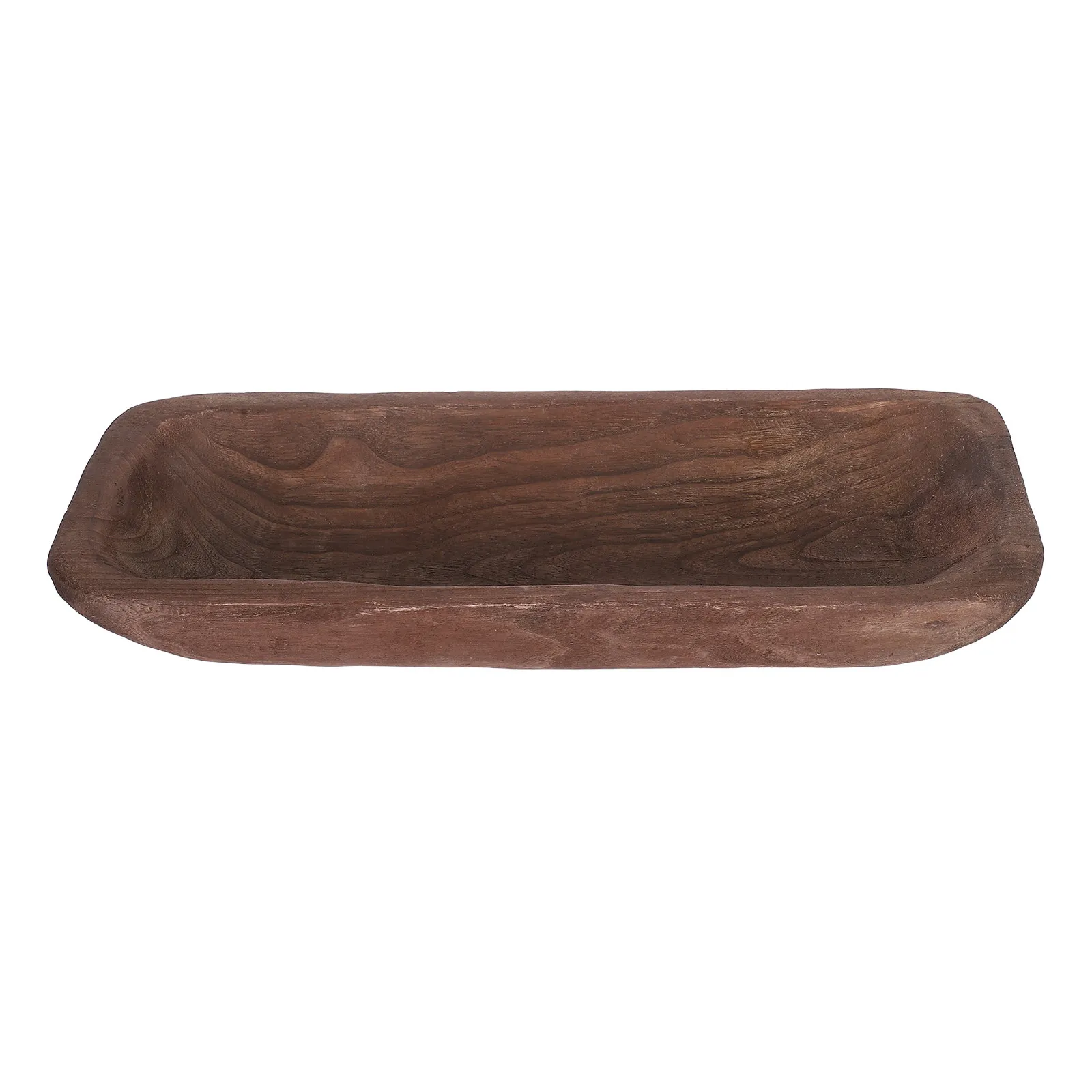 

Unique Handcrafted Wooden Tray Distressed Vintage Look Solid Wood Fruit Bowl Decorative Serving Platter for Home Hotel Boutique