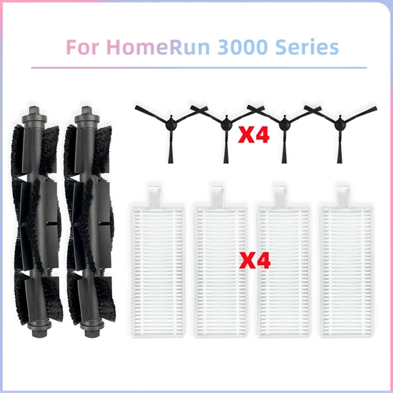 

B58B-For Homerun 2000/3000 Series, TP-Link Tapo RV30/RV30 Plus / RV10/RV10 Plus Parts Main Roller Side Brush Filter