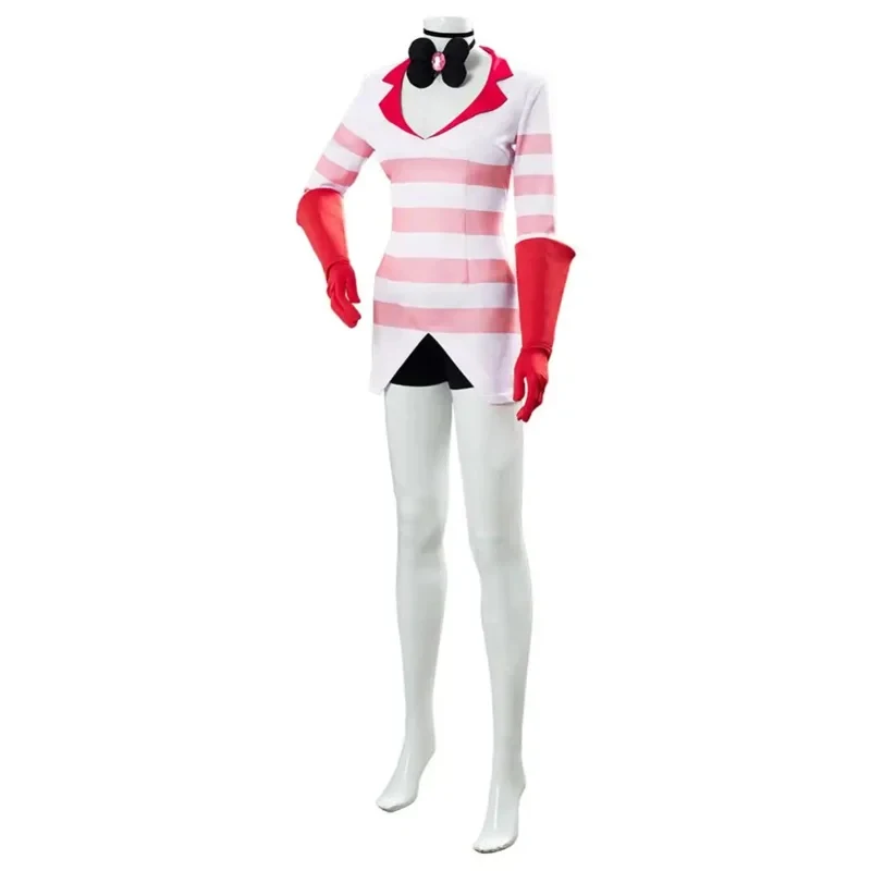 

★Halloween Cosplay Costume Hazbin Hotel Dust Angel Uniform Women Girls Birthday Party Dress♥ All corners of the country