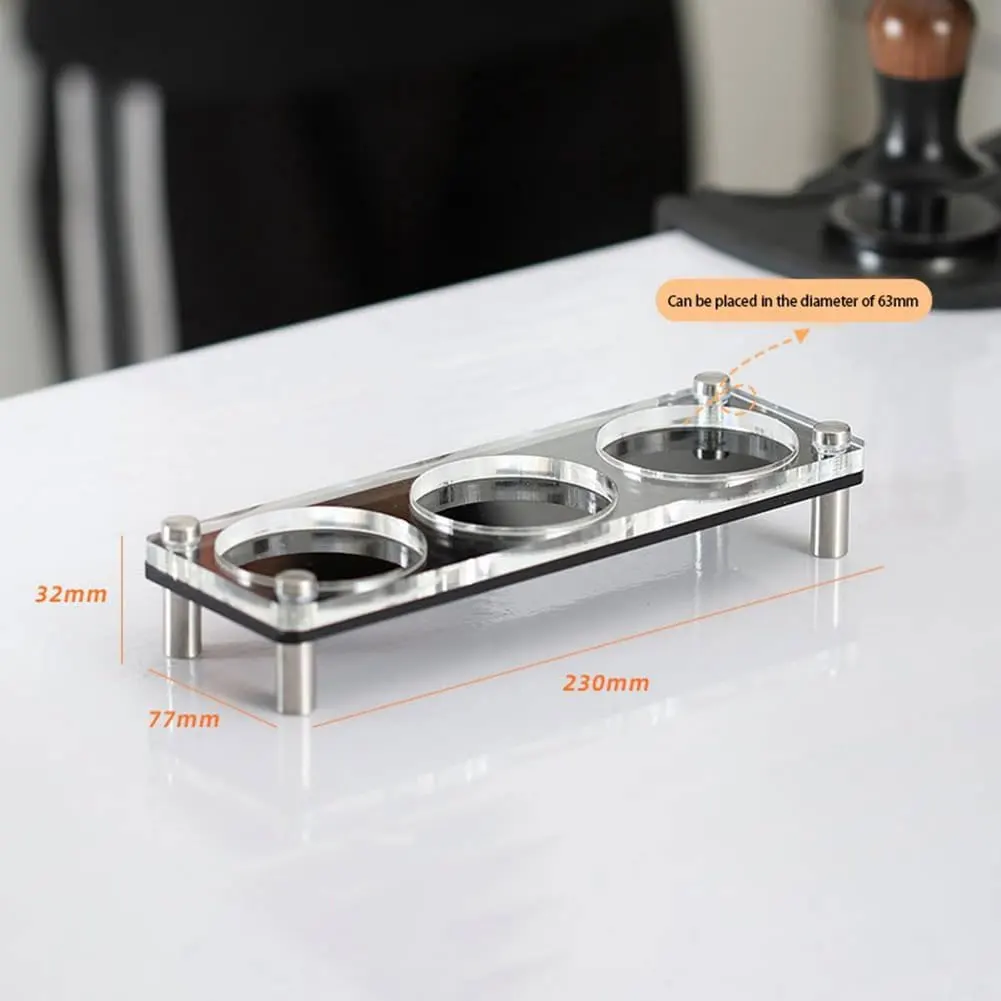 Saucer Storage Rack Acrylic Cup Holder Two-tier Storage Acrylic Material Stainless Steel Supports For Coffee Cups