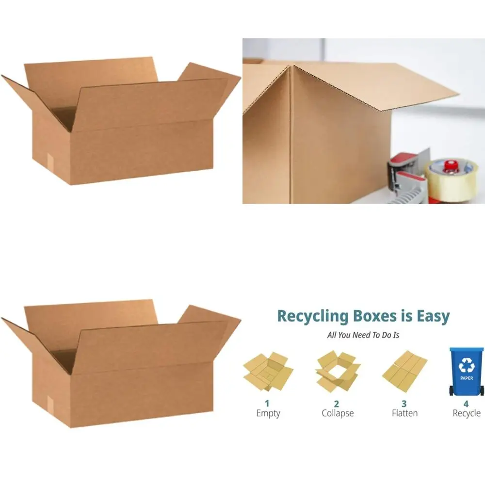 

25-Pack 17x12x6 Inch Corrugated Cardboard Boxes for Shipping, Packing, and Moving