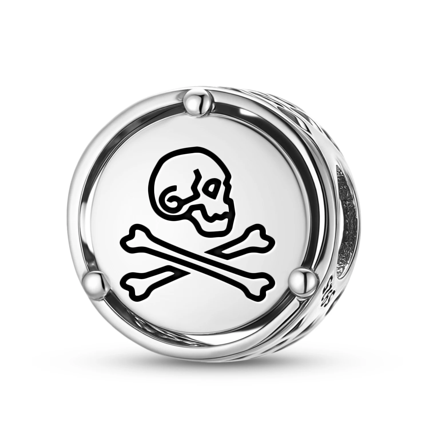 

925 Sterling Silver Jolly Roger Pirate Flags Henry Every Charm Fit Original Bracelet Diy Jewelry Accessories Family Bead