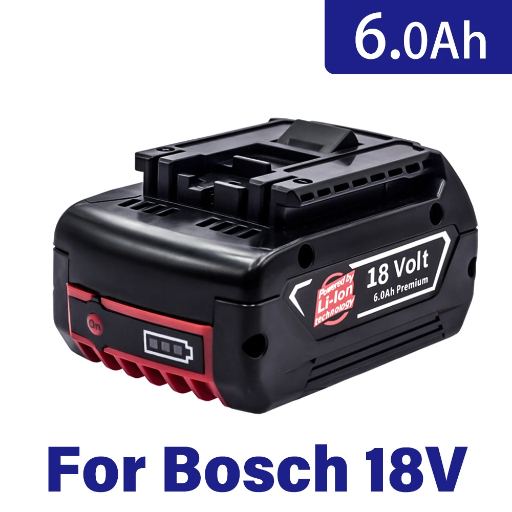 High-Performance For BOSCH 18Volt 6000mAh LITHIUM-ION BATTERY GBA18V Professional GBA GSR GSB BAT609 (KC) Rechargeable Battery