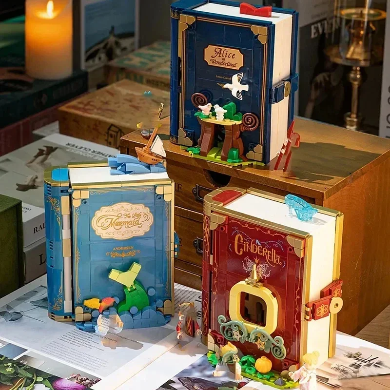 Dream Princess 3D Storybook Building Blocks Books Anime Film MOC Bricks Toys Cute Fairy TalesModel Children Girl Birthday Gifts view 3