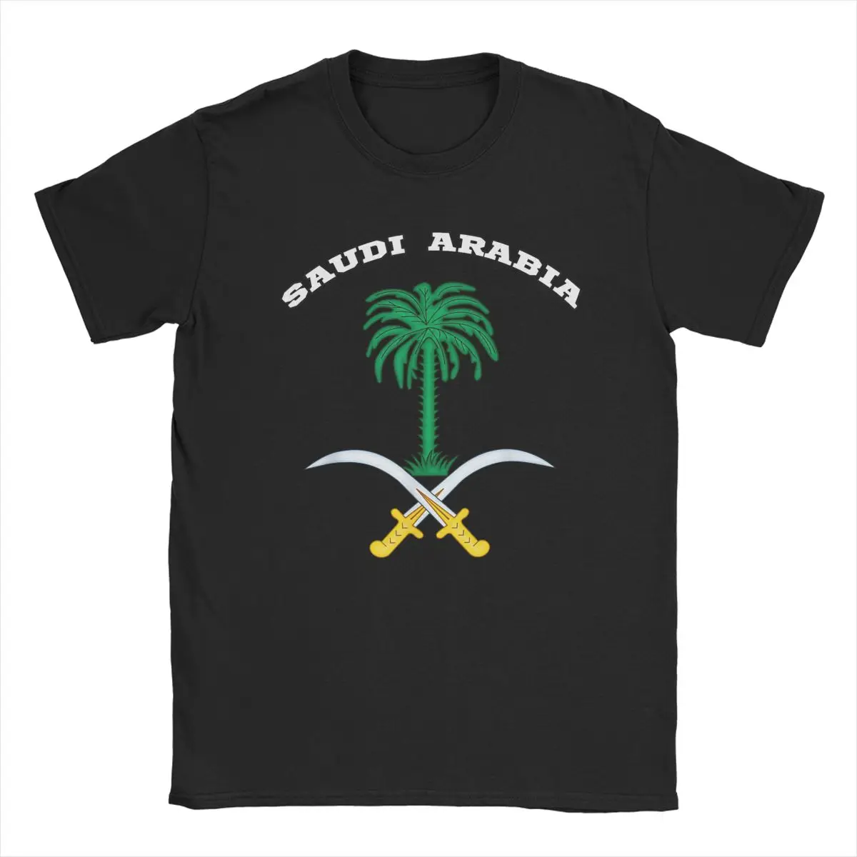 Men Saudi Arabia For Saudi National Day T Shirt Cotton Tops Vintage Short Sleeve Crew Neck Tees Birthday Present T-Shirts