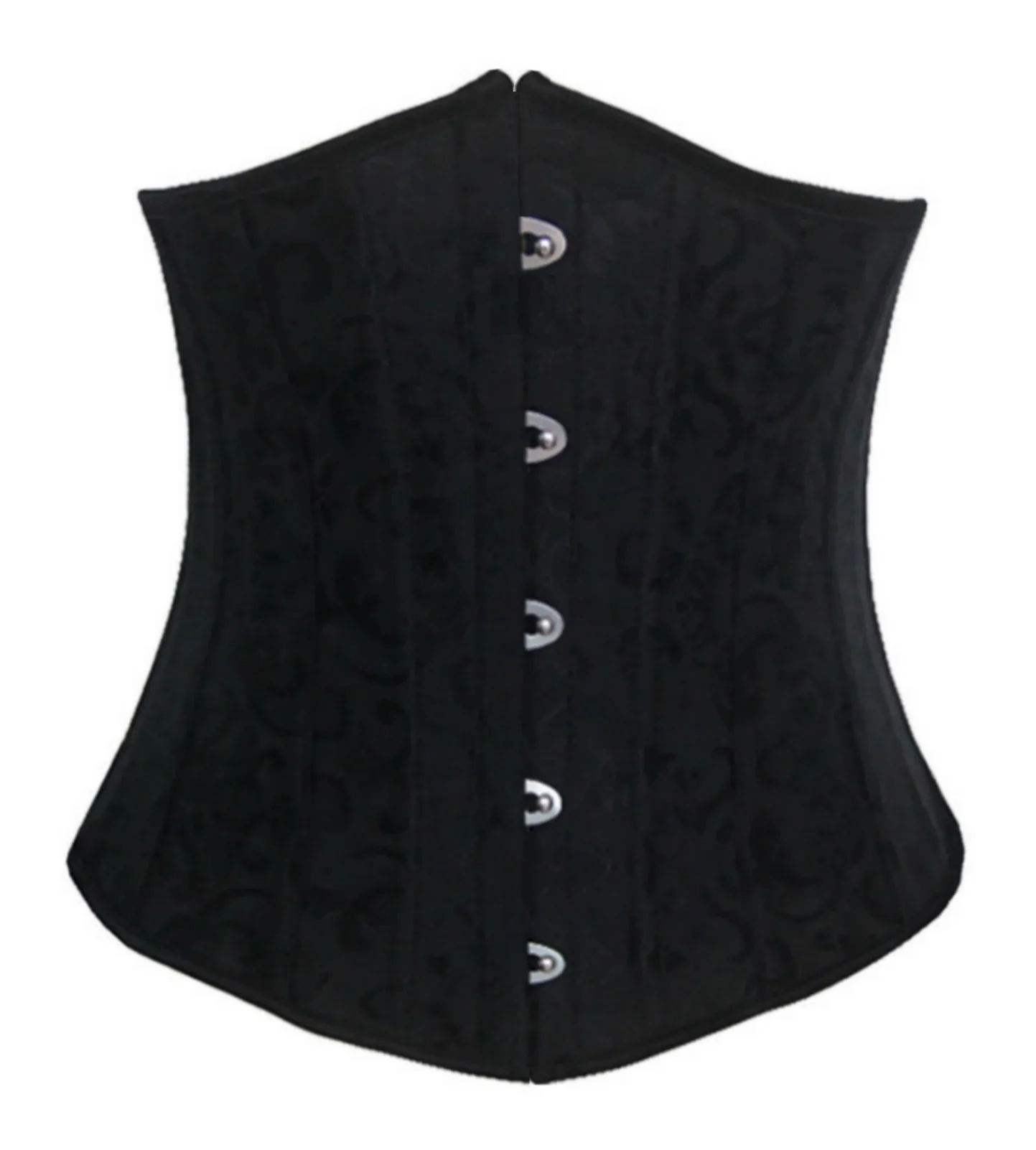 Cosplaydiy Solid Underbust Corset Spiral Steel Boned Corsets Satin Waist Slimming Korset Gothic Daily Busiter fit Rococo Dress