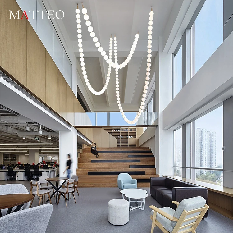 

Dining Room Led Ceiling Pendant Lights Indoor Interior Lighting Ceiling Lamp Modern Bedroom Decorative Pearl Necklace Chandelier