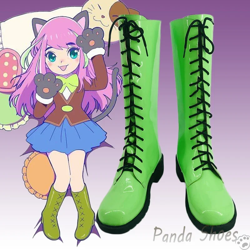 

Umamusume Pretty Derby Gold Ship, обувь для косплея, аниме-игра, зеленые длинные ботинки, костюм для косплея, обувь для вечеринки на Хэллоуин