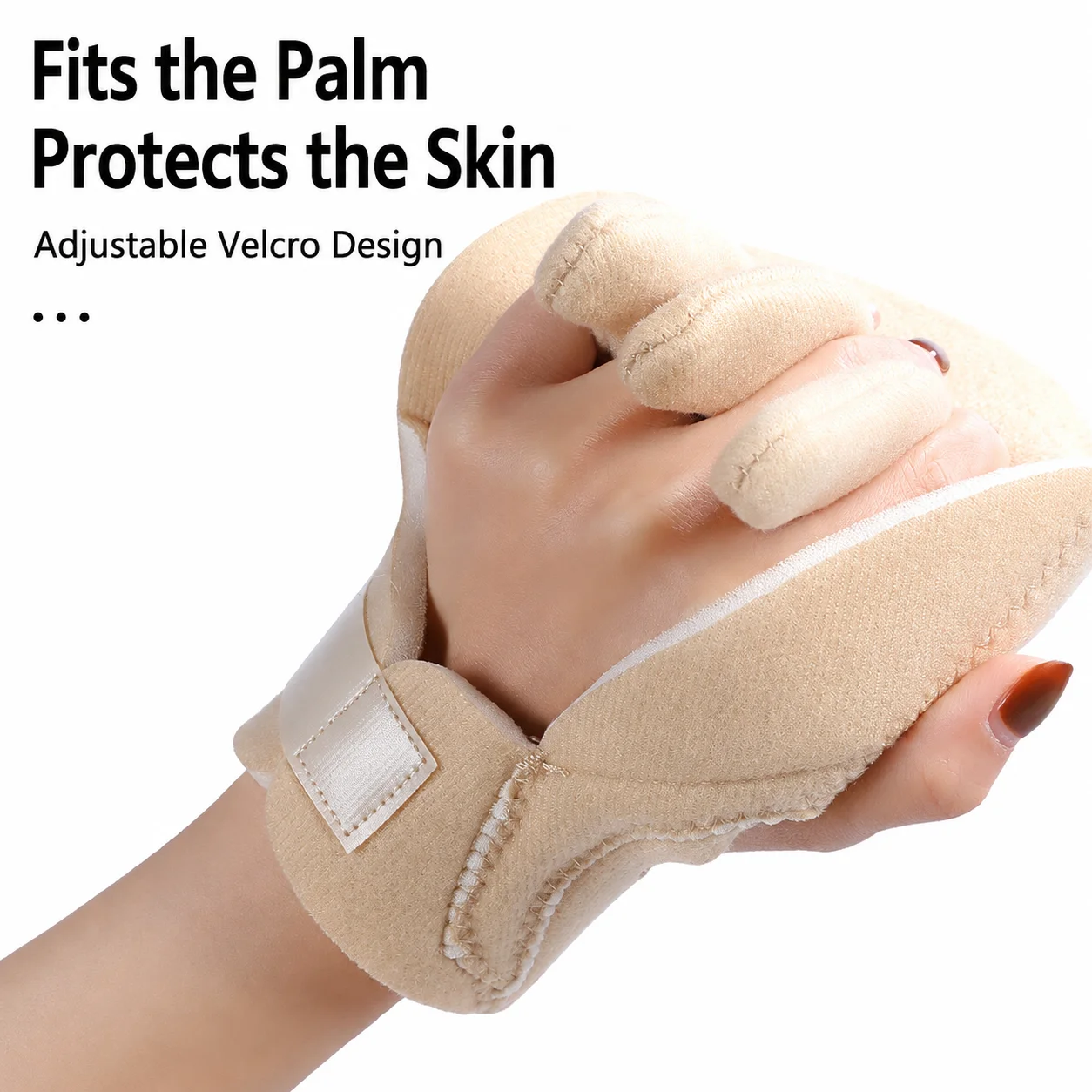 Soft Hand Finger Separator Splint Adjustable Hook And Loop Palm Support Resting Hand Brace For Adults Seniors Home Daily Care