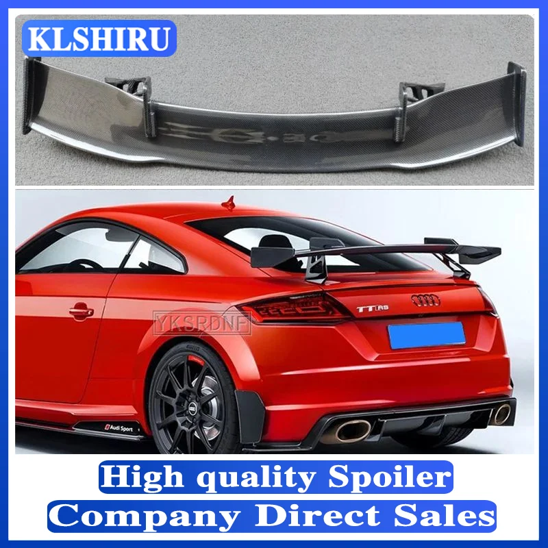 Rear Genuine Carbon Fiber Trunk Spoiler Deck Wing For Audi New R8/TT/TTS/TTRS/S3/S4/S5/S6/S7/S8 Auto Accessories Car Styling