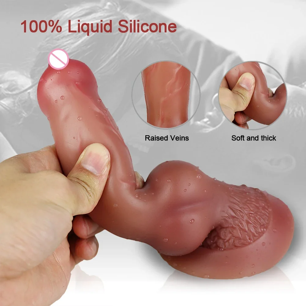 Soft Silicone Realistic Dildo Animal Horse Penis Dog Wolf Fake Anal Butt Plug Sex Toys for Women Female Masturbate Adult Games