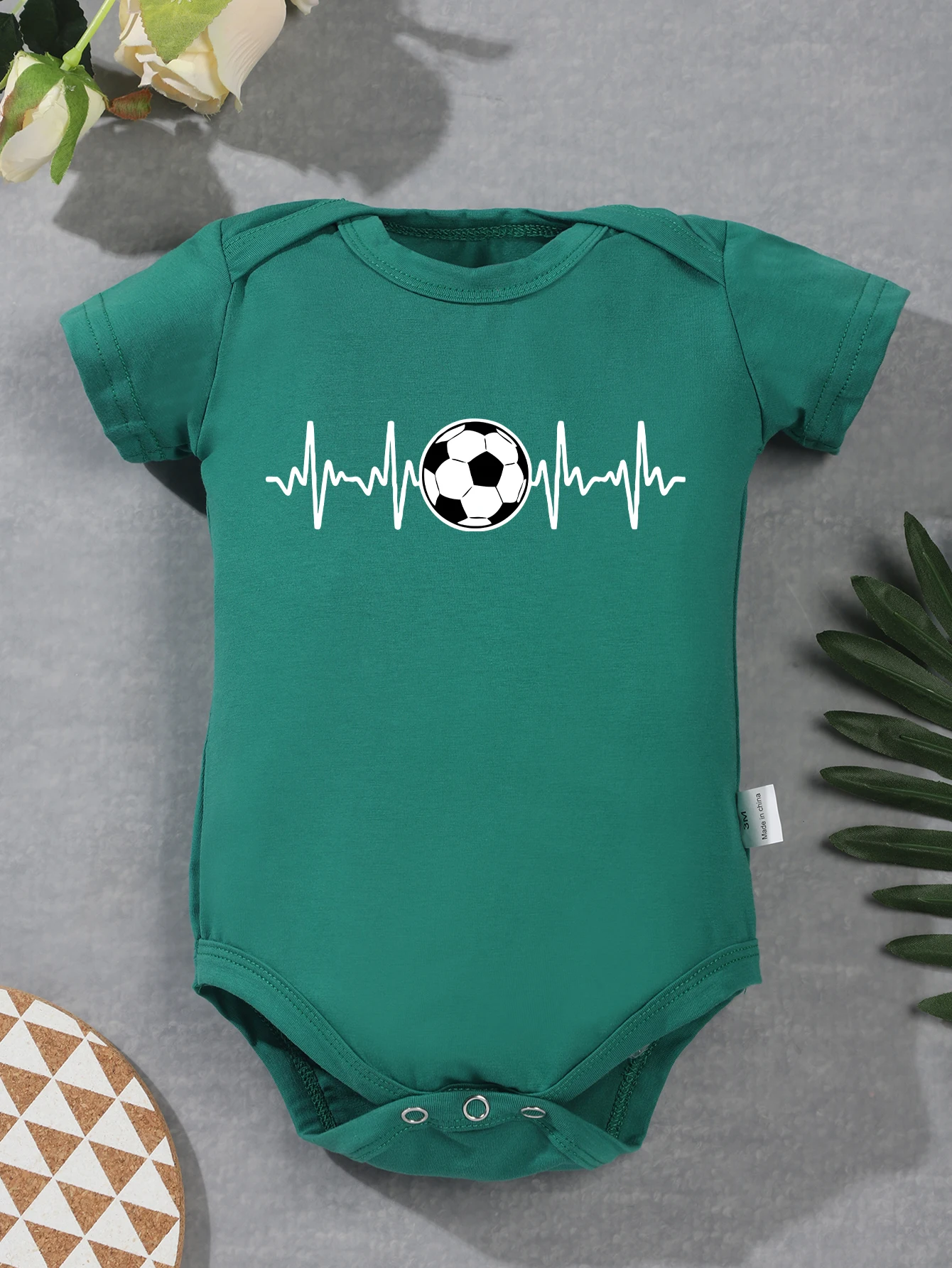 Toddler Bodysuit Infant 0-24M Harajuku Newborn Jumpsuit Baby Onesie Rompers Cute Boy Girl Football Pattern Trendy