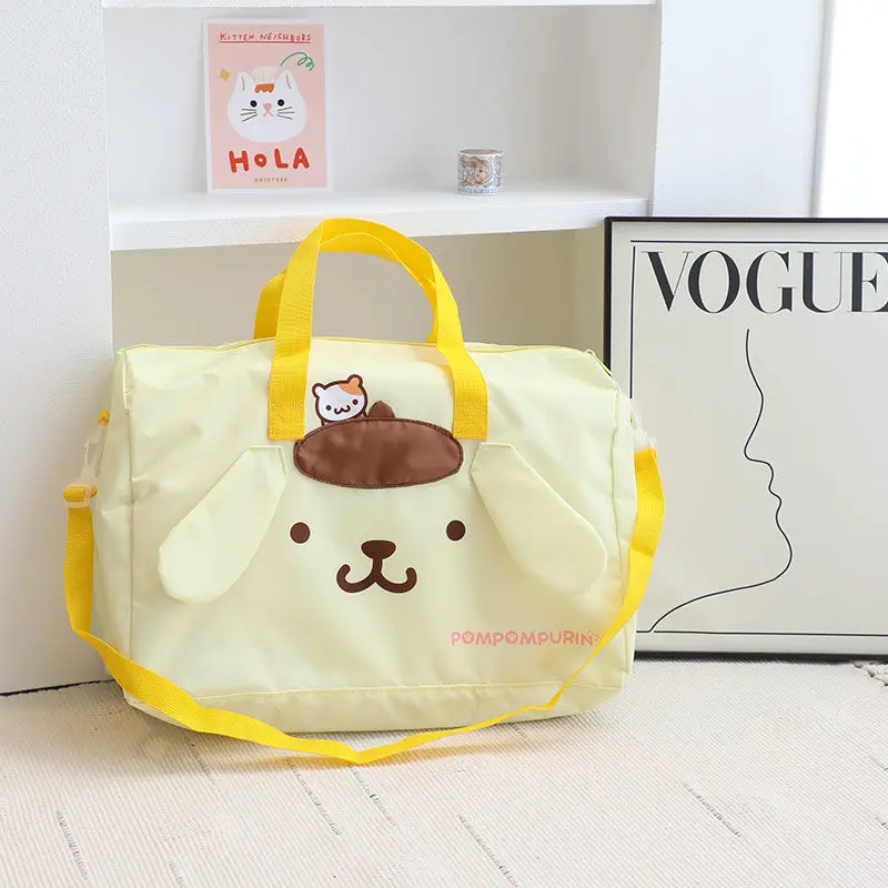 

Cartoon Folding Duffel Bag Sanrio Kawaii Anime Pompompurin Hello Kitty My Melody Tote Casual Shoulder Bag Gift for Kids