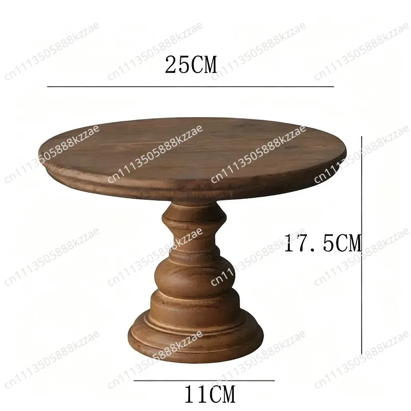 Classic Style Round Cake Table With Solid Wood Base For Wedding Banquet Event Party Display