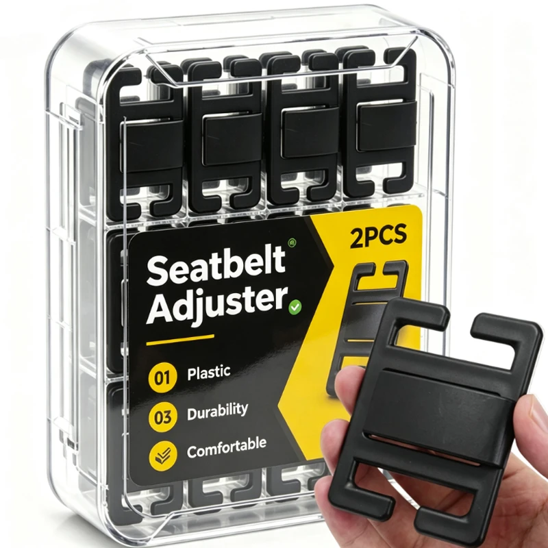 1/2pcs New Car Seat Belt Adjuster Clip for Neck Comfort Shoulder Strap Positioner Reduce Discomfort Universal Fit Auto Accessory