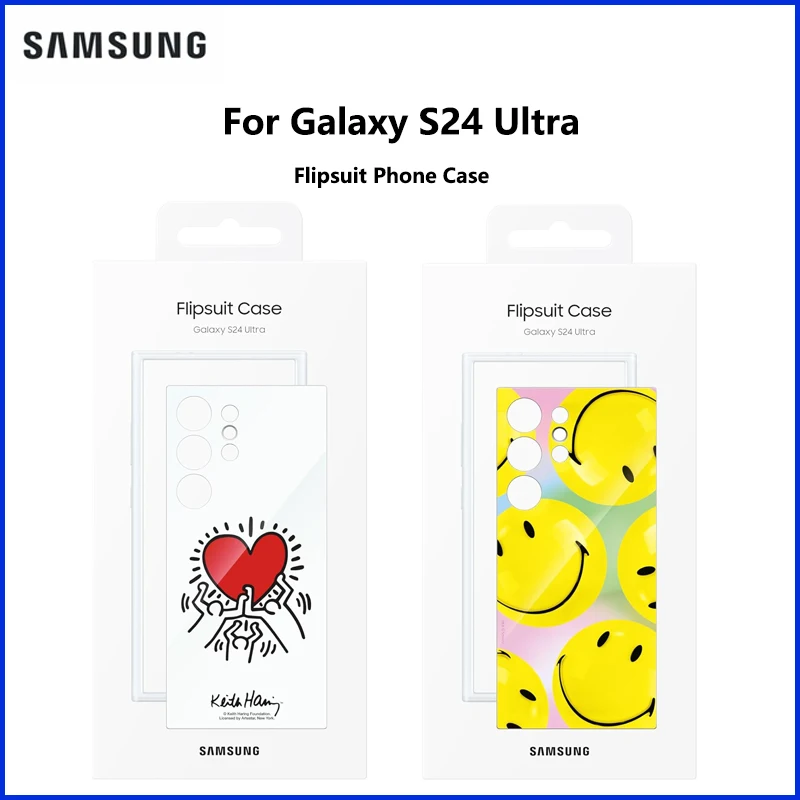 

Original Samsung Galaxy S24 Ultra Flipsuit Phone Case EF-MS928 Interactive Card Sync Screen Customize Shockproof Slim Cover