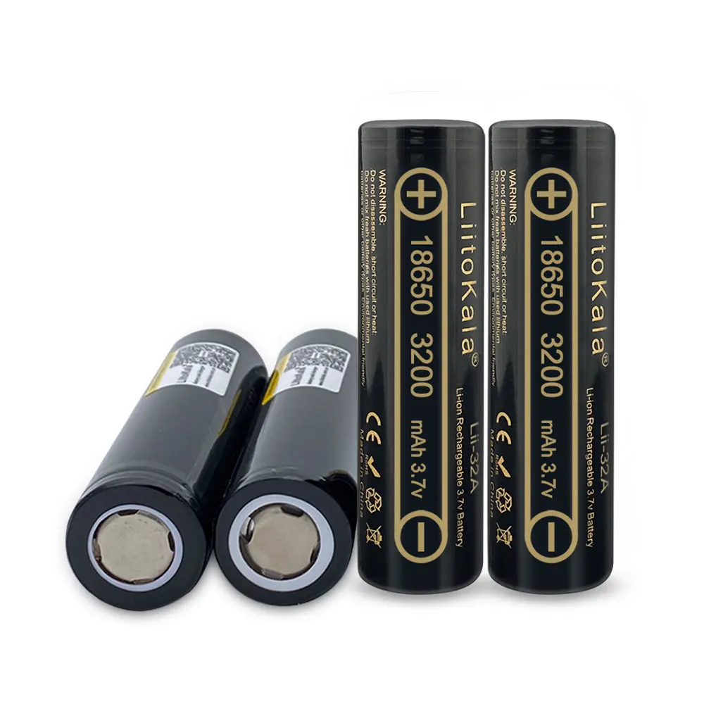 100% Original high quality Liitokala 18650 battery 3.7V 3200mAh 18650 rechargeable batteries  for flashlight