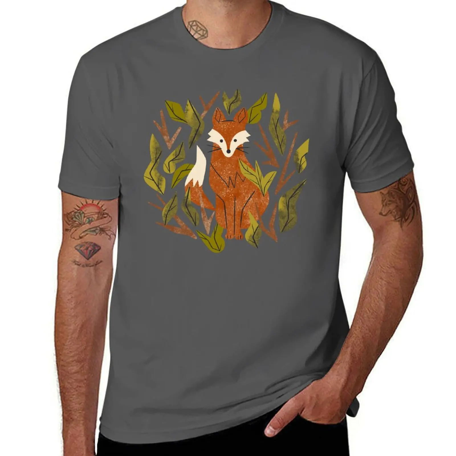 

Fox Shy Woodland T-Shirt Soft Durable Cotton T-Shirt