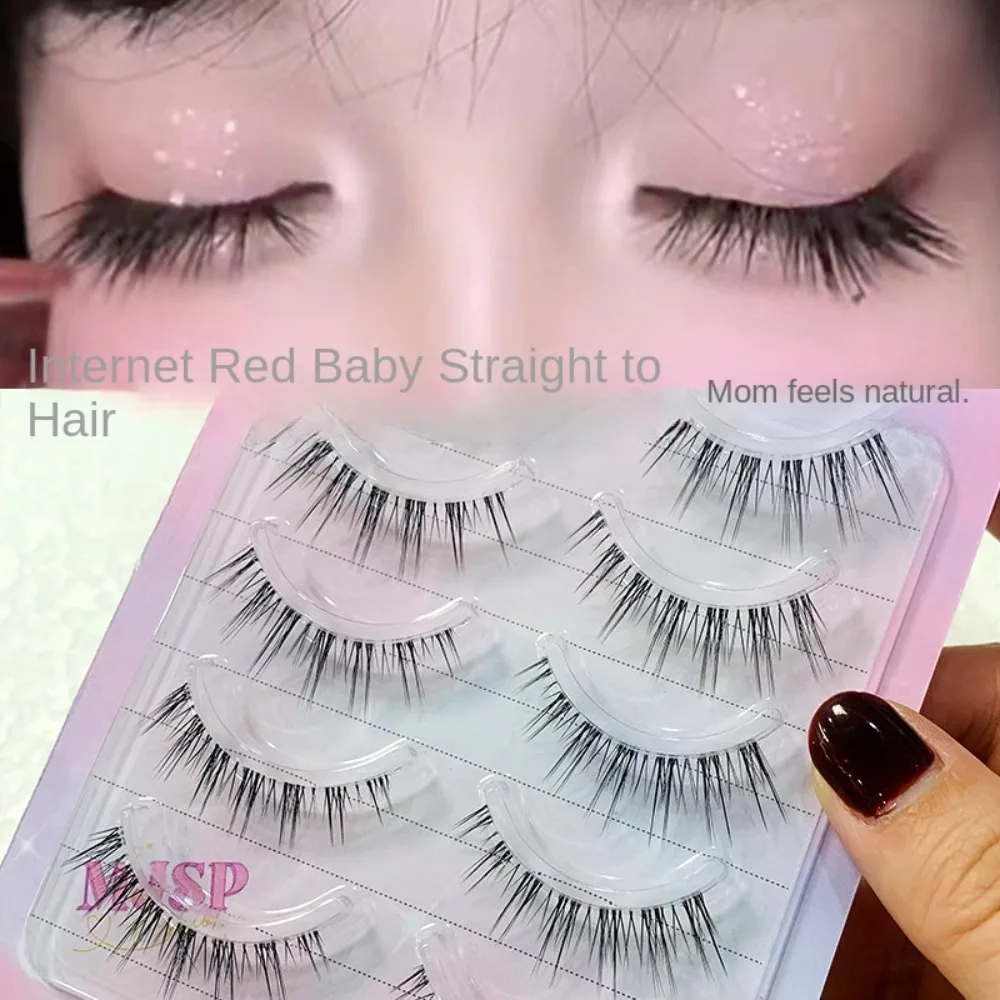 

Lashes Extension Fake Cluster Eyelashes DIY Makeup Fluffy False Eyelashes Reusable Dense Thick Curled Up Eyelashes Women/Girls