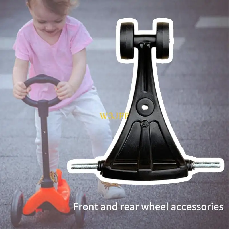 W3JF Quiet Front Triangle Wheel Replacements For Children Twist Car Easy Install 3pcs
