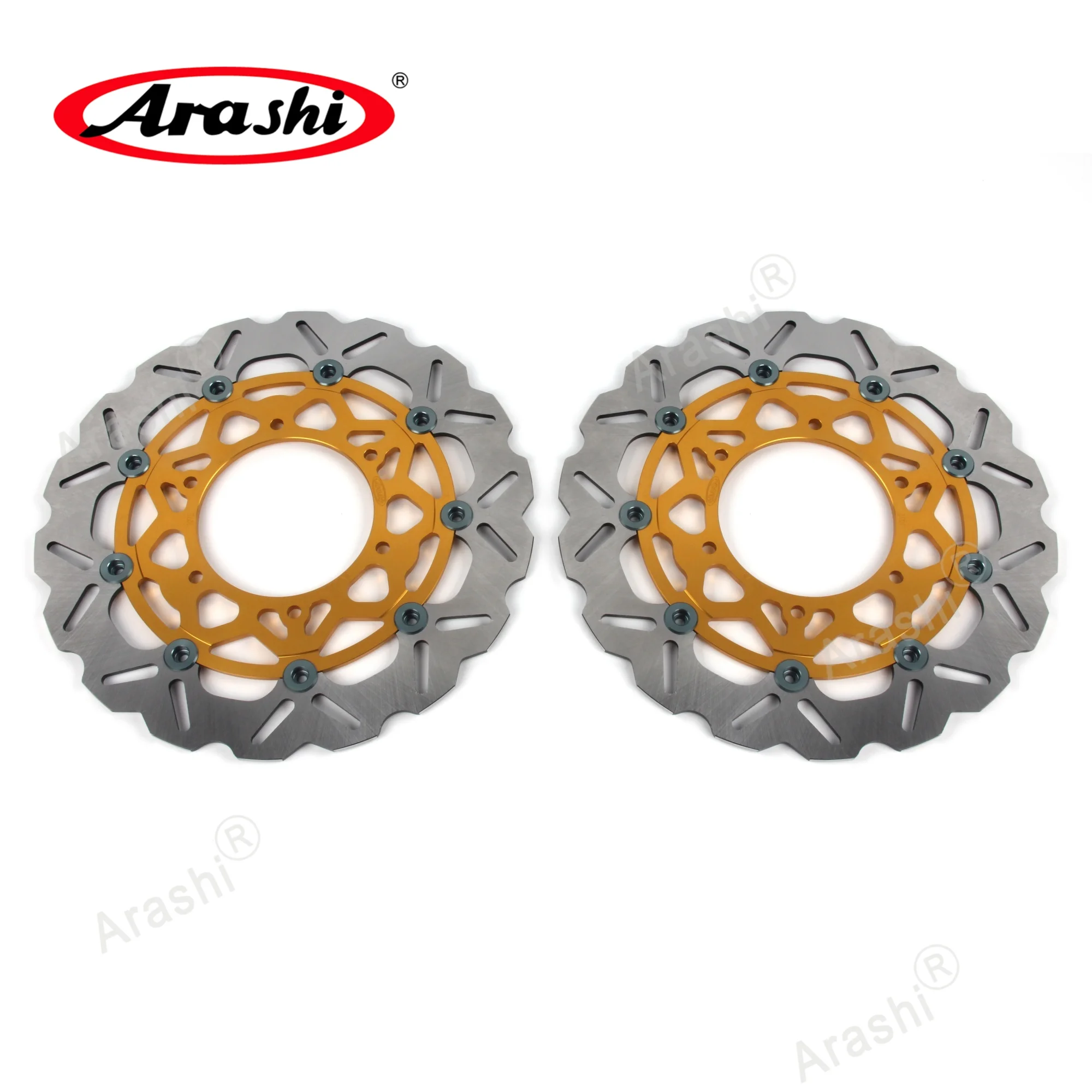 Arashi Front Brake Disc Rotor For SUZUKI GSXS-F 1000 / ABS 2015 - 2022 GSXS1000F GSXS F 2016 2017 2018 CNC Full Floating Disk