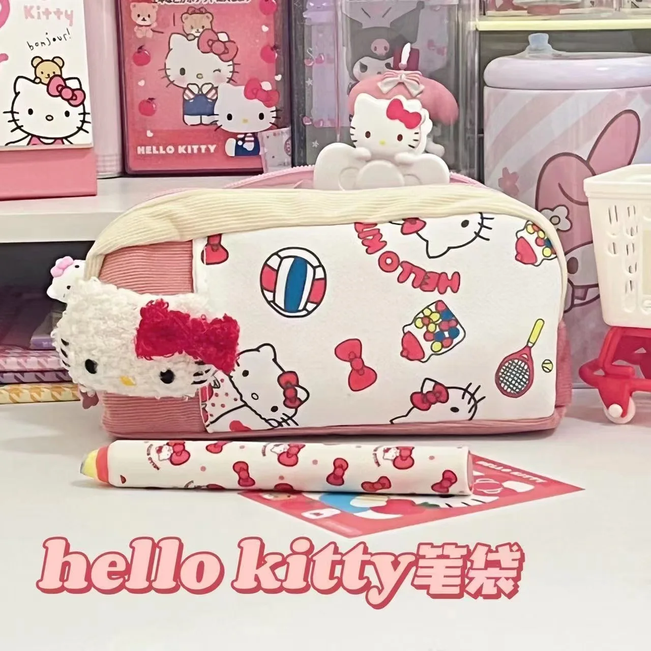 Sanrio Pencil Case Kawaii Kuromi Anime Stationery Storage Bag Cute Pochacco Pencils Bag HelloKitty Student Pencil Stationery image 3