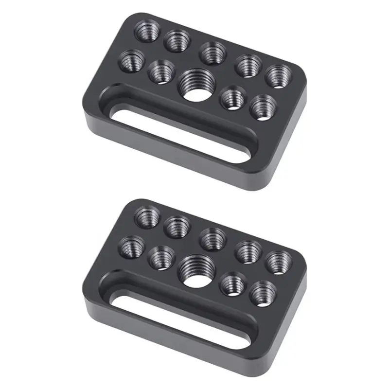 Quick Installation Board For Camera Cage- 2PCS Multi-Function Cheese Plate Featuring Porous Connection And 1/4