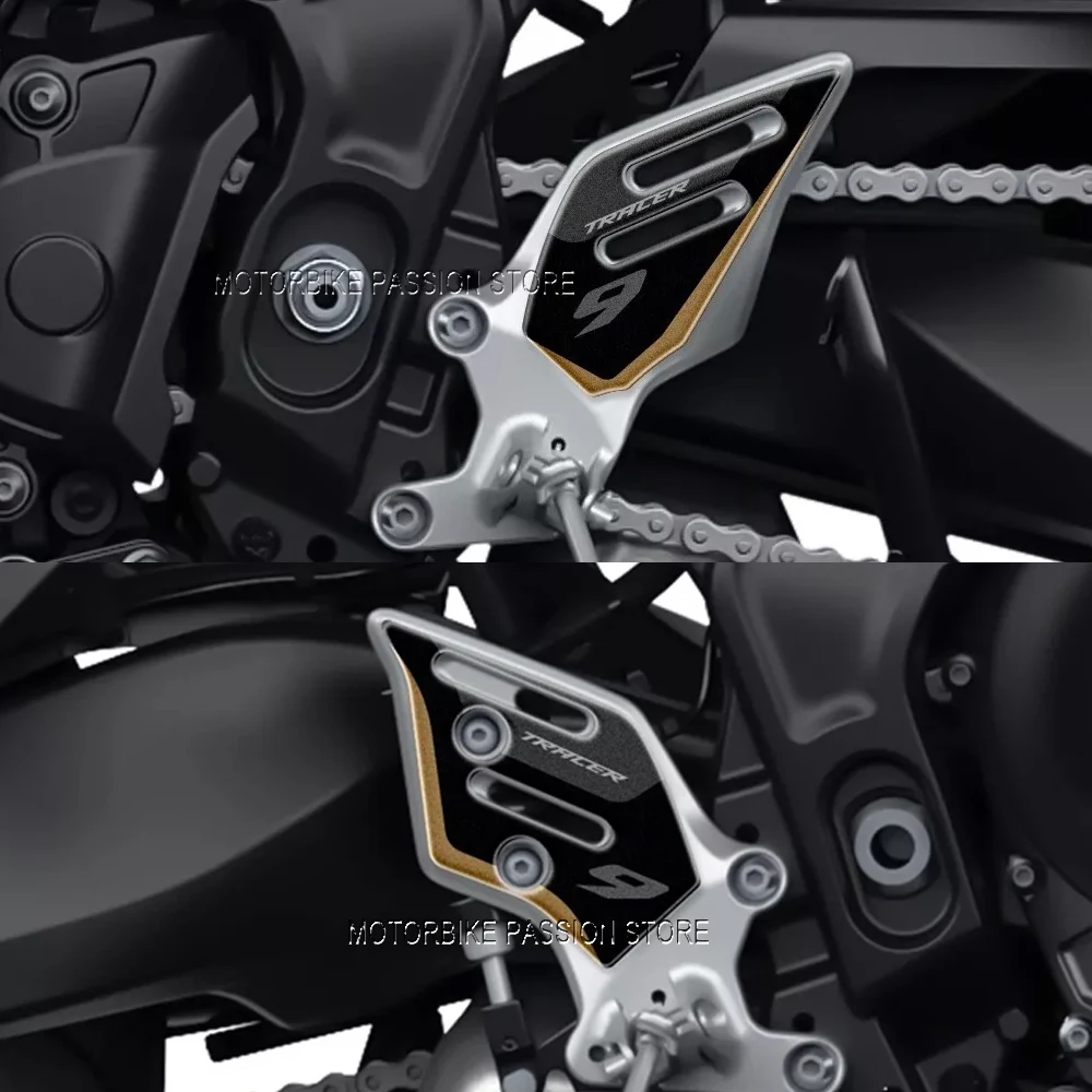 Para yamaha Tracer 9 gt 9 GT accesorios pegatina de protección de motocicleta para taburete lateral pegatina de resina epoxi de gel 3D 2023 negro