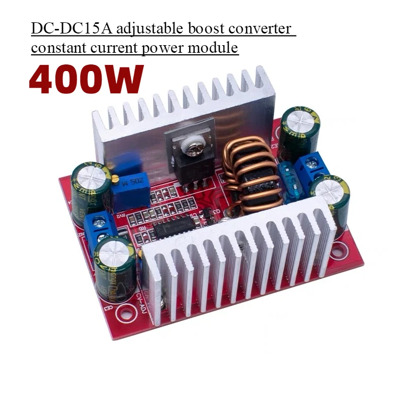 DC 400W 15A Step-up Boost Converter Constant Current Power Supply LED Driver 8.5-50V to 10-60V Voltage Charger Step Up Module