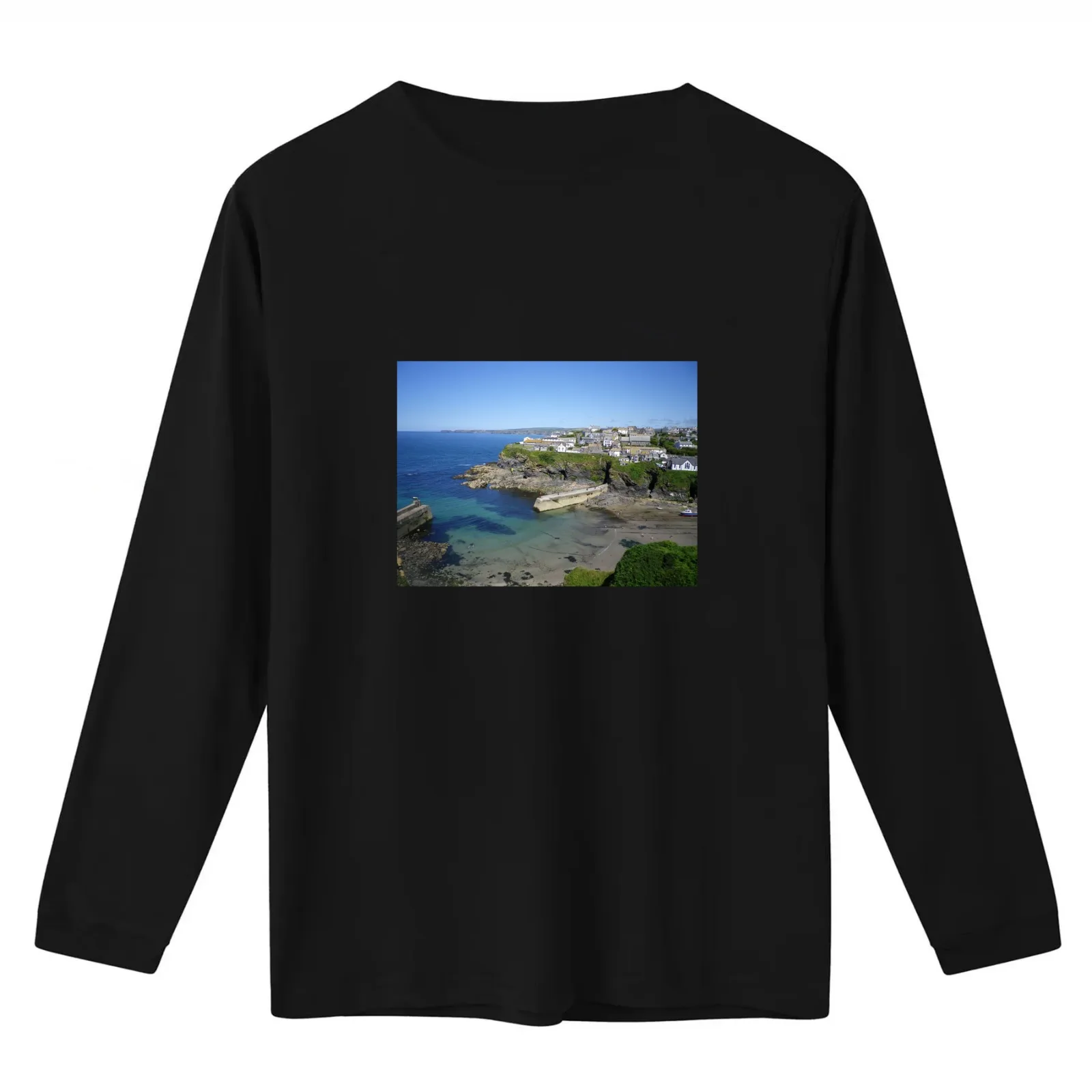 PORT ISAAC HARBOUR CORNWALL (Aka Portwenn in Doc Martin) T-Shirt Summer Casual Cotton Tee Oversized Streetwear Tops